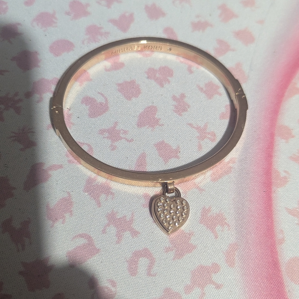 Michael Kors Gold Heart Charm Bracelet